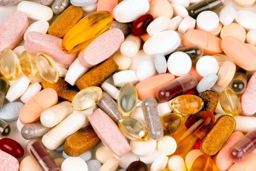 dietary supplements in various shapes